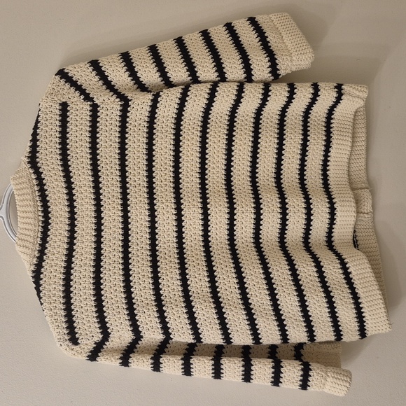 Zara Striped Knit Gold Button Down Cardigan Sweater Size Small - Picture 5 of 5